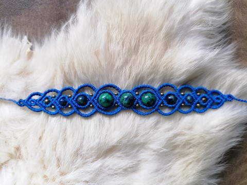 Bracelet-macramé-azurite-malachite-fée-un-rêve