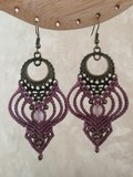 Boucles-d-oreilles-macramé-minéraux-fée-un-rêve-marie-Quartz-rose-mauve